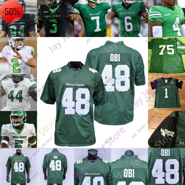 

football jerseys north texas unt mean green football jersey ncaa college joe greene austin aune ayo adeyi kd davis jake roberts oscar adaway, Black;red