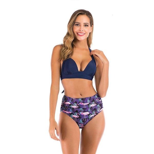 

bikini split multi color high waist swimsuit female, White;black