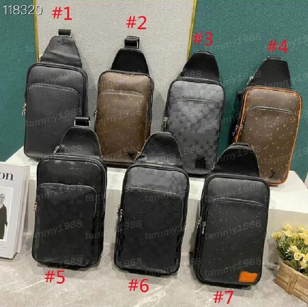 

7a avenue sling bag mens designer genuine leather shoulder bags women waist packs wide strap crossbody female elegant plaid fanny pack ladie