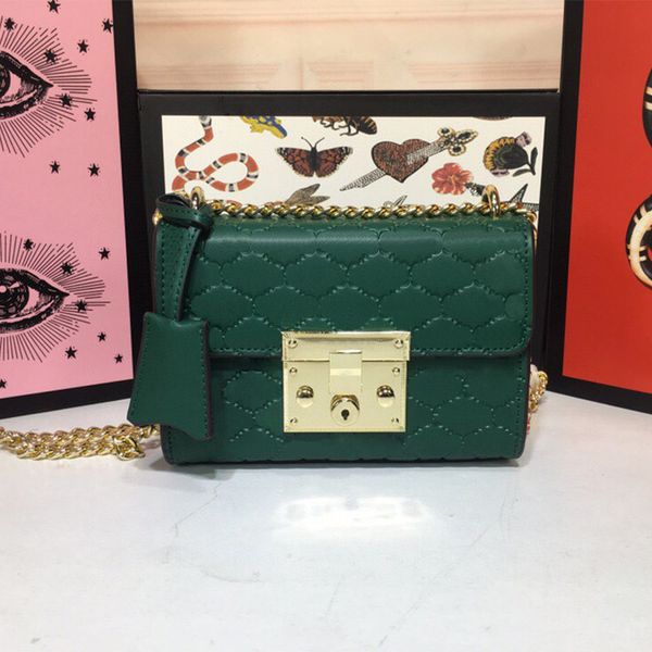 

crossbody bag designer bag womens quality leather shoulder bag solid color embossed crossbody bag fashion chain bag 409487