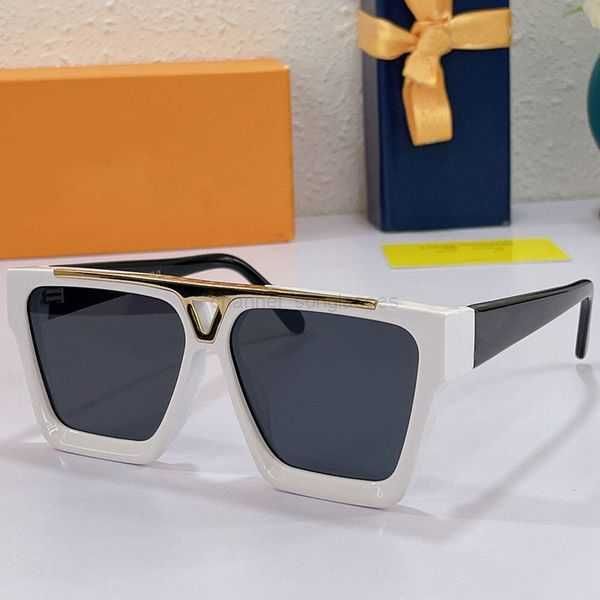 

evidence metal sunglasses occhiale uomo z1894 eyewear glasses mens millionaire style 10.0 thickness deep polished three-dimensional beveled, White;black