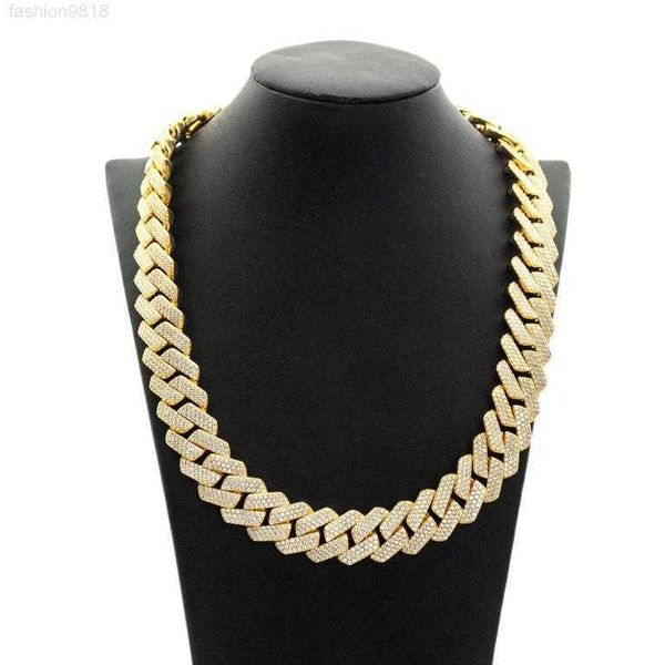 

15mm moissanite cuban chain fine jewelry 925 silver necklace vvs diamond chain miami iced out gold plated cuban link men