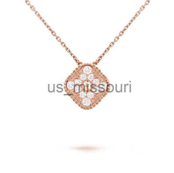 

pendant necklaces 100 silver luxury designer necklace fourleaf clover cleef necklaces womens fashion 18k gold necklace flower lucky jewelry