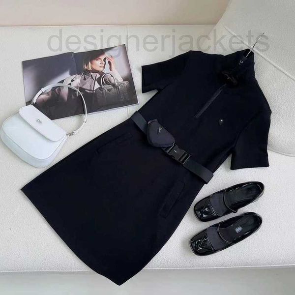 

basic & casual dresses designer summer new commuter versatile, fashionable, sweet, cool, slim, and age reducing triangle waistpack decorativ, Black;gray