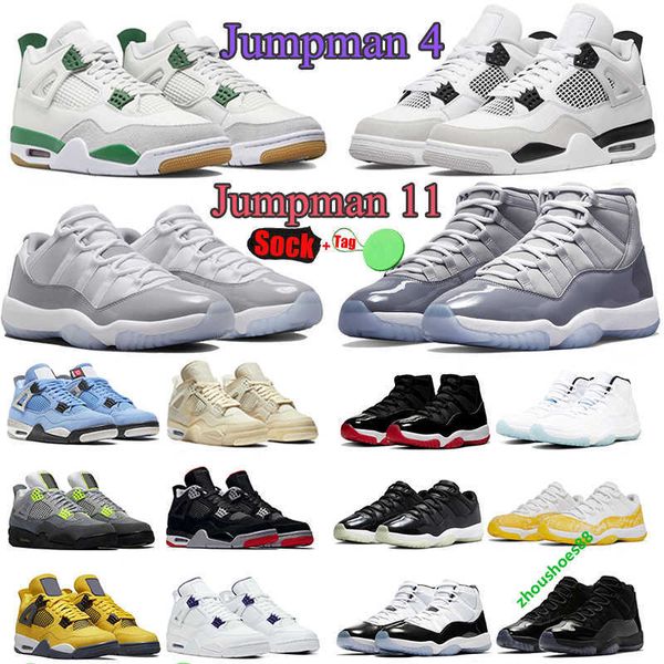 

designer jumpman 4s basketballs shoes 11 4 cement grey j4 mens womens dunks low 11s cherry sneakers pine green military black cats casual tr