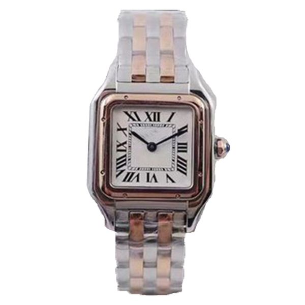 

luxury watch womens watch square watches designer diamond watchs premium quartz movement size stainless steel bracelet sapphire glass waterp, Slivery;brown