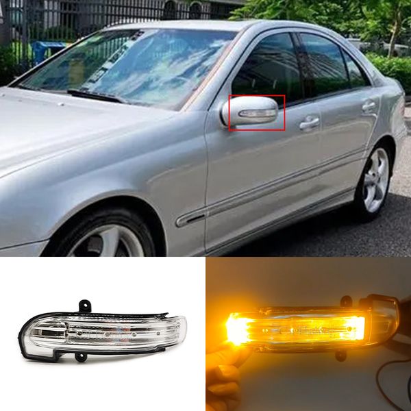 

2 pcs for mercedes benz c-class w203 c230 c240 c32 2004 2005 2006 2007 4door car led mirror turn signal indicator side lamp