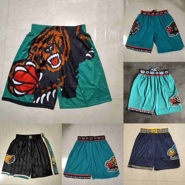 

2023 memphis''grizzlies''men throwback basketball shorts pocket, Black