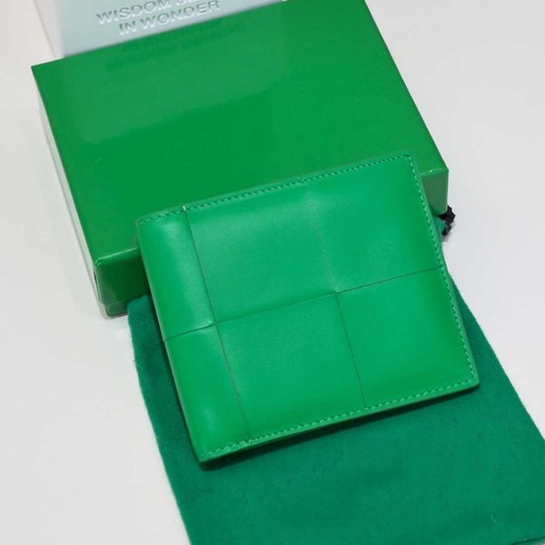 

new designer wallet men women green genuine leather wallets woven credit card holder fashion korean version purse pocket with box, Red;black