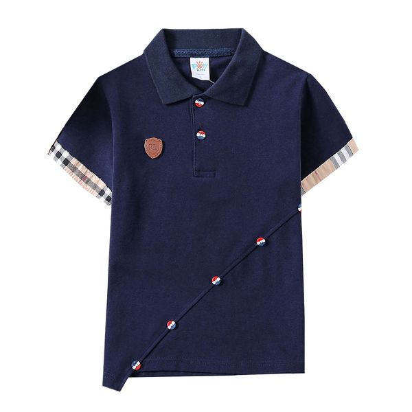 

kids shirt boy polo shirt cotton kids clothing korean baby clothes fashion wea, Blue
