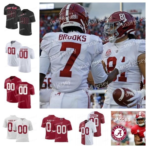 

2023 custom alabama crimsontide brayson hubbard jahlil hurley ian jackson justin jefferson thaiu jones-belltim keenan iii antonio kite miles, Black