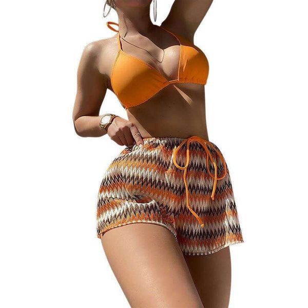 

bikini two piece swimsuit womens lace swimming trunks three, White;black