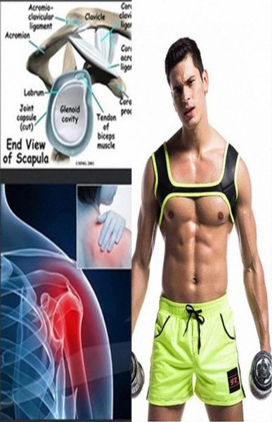 

muscle chest harness sports shoulder strap sports belts man neoprene strong fitness l3hq7808131, Black;blue