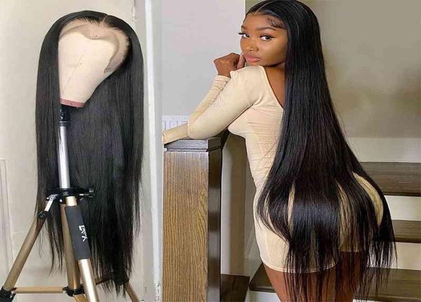 

12a raw indian hd frontal wig brazilian virgin swiss lace closure front bone straight human hair wigs for black women6177469, Silver