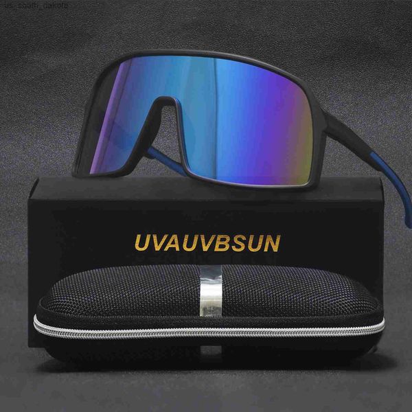 

tr90 flat goggle sun glasses women men blue frame mirrored lens windproof polarized sunglasses for men/woman uv400 l230523, White;black