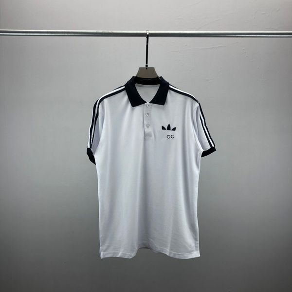 

designer polo shirts men luxury polos casual mens t shirt snake bee letter print embroidery fashion high street man tee m-xxxl##052, White;black