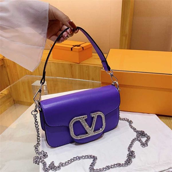 

bags bag women's 2023 new fashion chain bag with diamond one shoulder crossbody small square bag 85% outlet wholesale