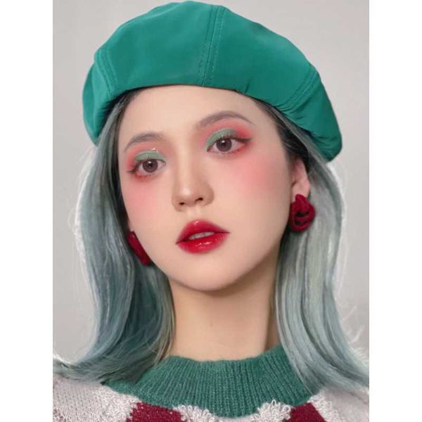

berets autumn and winter women's green fashion replica octagonal beret hat trend of british leisure painters g220612, Blue;gray