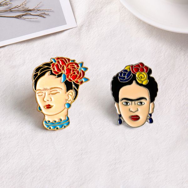 

feminist metal emblem cute anime movies games hard enamel pins collect metal cartoon brooch backpack hat bag collar lapel badges, Blue