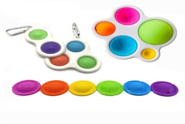 

antirat pioneer key chain decompression puzzle fidget toy silicone fun finger bubble children simple dimple pressure reliev1180634, Silver