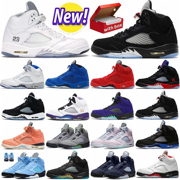 

designer shoes jumpman 5 5s mens basketball shoes racer georgetown unc alternate grape green bean oreo black metallic gore-tex noir easter m