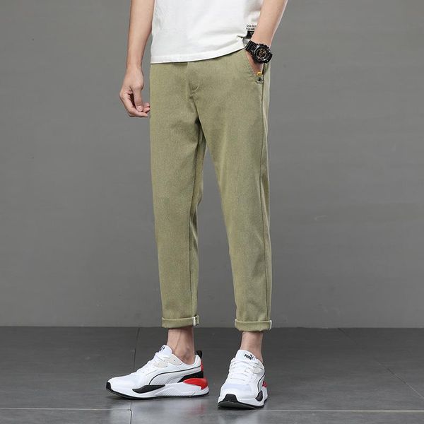 

pants ankle length black pants men korea style harem clothing green trousers for male casual pants spring summer 2022 new overall