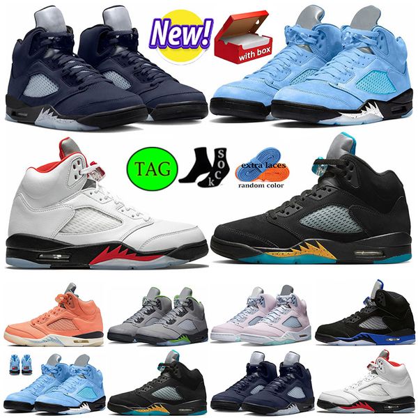 

designer shoes jumpman 5 5s mens basketball shoes racer blue unc crimson bliss burgundy green bean oreo black metallic mars for her easter m
