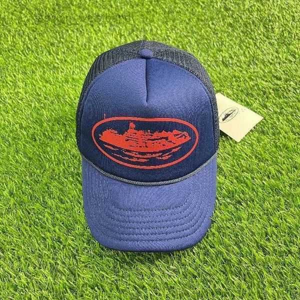 

ball caps designer corteizs capscrtz trucker hat american fashion brand cruise line print sunscreen truck men's net red duck tongue 55, Blue;gray