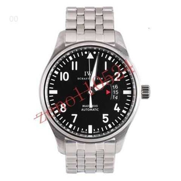 

designer watches for men i-wc mechanical wristwatch xtw8 superclone man seven pilot iw326504 black disc robot man's biao41mm, Slivery;golden