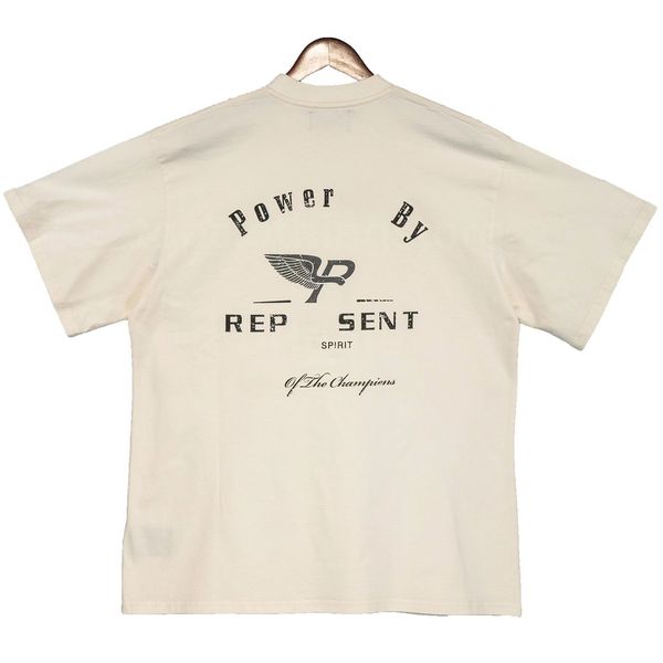 

men's t-shirts cotton owner's club tee brown reprreesent grey green blue casual short sleeves oversized fashion clothing size s-xl, White;black