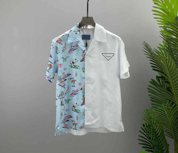 

2023ss spring and summer new high grade cotton printing short sleeve round neck panel t-shirt size -l-xl-xxl-xxxl color black white ccs2s20, White;black
