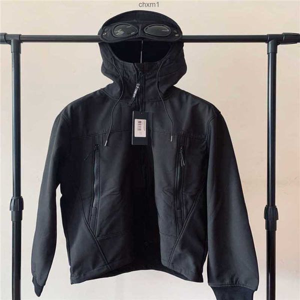 

men's hoodies sweatshirts cp hooded jackets loose windproof storm cardigan overcoat fashion company hoodie zip fleece lined coat 2023 s, Black