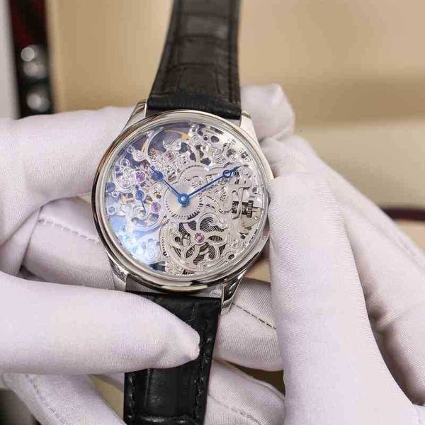 

luxury pilot watch for men prx watch qwyl and women's hollow carved movement fashion business all-match, Slivery;golden