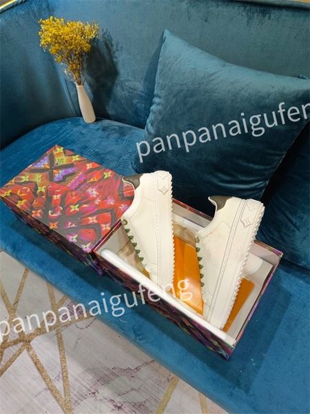 

2023 new luxurys men's shoes casual white sneakers summer shoes women lace-up comfortable leather flat shoes, Black