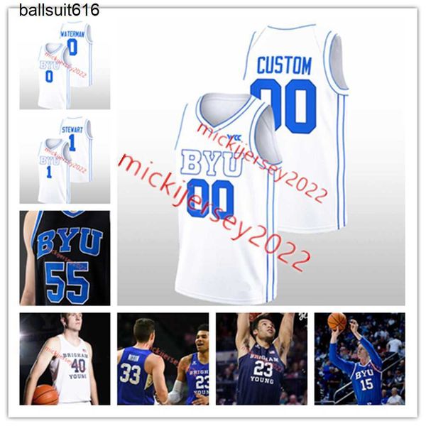 

byu cougars basketball jersey custom stitched mens youth tanner hayhurst dallin hall nate webb fousseyni traore jared mcgregor hao dong jimm, Black;red