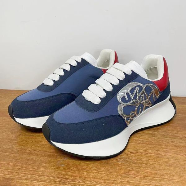 

women causal sneakers genuine leather suede patchwork lace-up ladies lightweight breathable designer brand sport shoes, Black