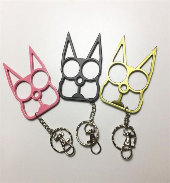 

fashion women men keychain couple knuckles self defense keychains zinc alloy cat window broken tools car key chain bottle opener s5826292