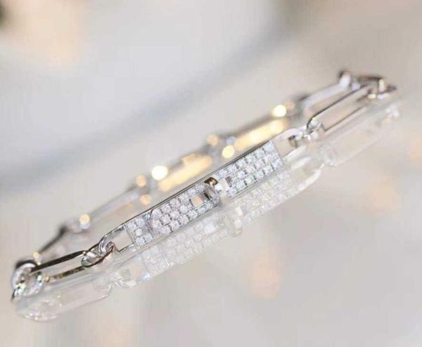 

v gold material luxurious quality bangle punk charm bracelet with diamond two colors plated for women wedding jewelry gift ps6957986, Black