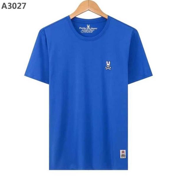 

psycho bunny transportation men t shirt classic chest small skeleton rabbit american street fashion brand shirts asian size m--3xlid6n, White;black