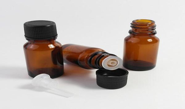 

10ml mini amber glass essential oil bottle empty sample vials brown refillable bottles with orifice reducer cap kd11965408