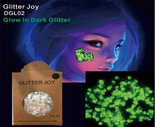 

dgl02 heart shape glow in dark luminous face and body cosmetic glitter sequins party make up body carnival decor4245973