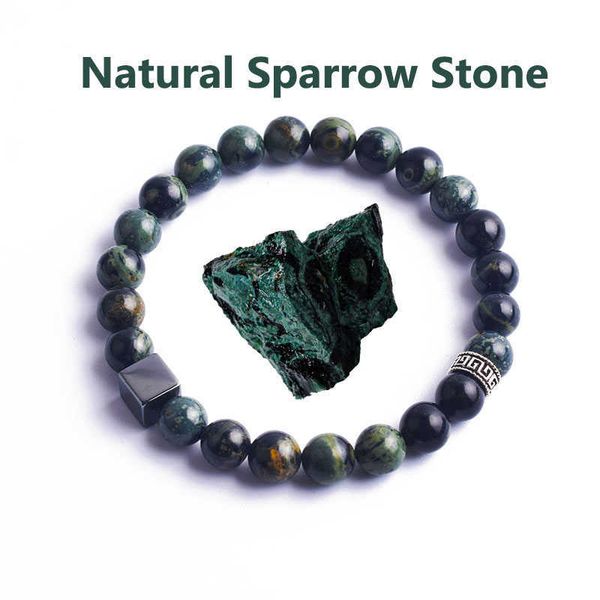 

charm bracelets natural sparrow stone beads bracelet man women labradorite lapis lazuli stone beads stretch wristband jewelry block accessor, Golden;silver