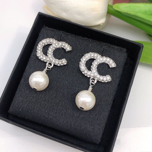 

fashion stud jewelry designers luxury ccity earrings orecchini womens earring trendy gold letter c earrings 94, Golden;silver