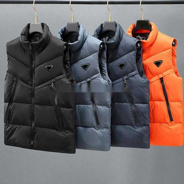 

5a men fashion vests winter down vest quality womens outerwear mens parkas coats contrast color casual letter pattern m  xl xl 3xl 4xl 5xl, Black;white