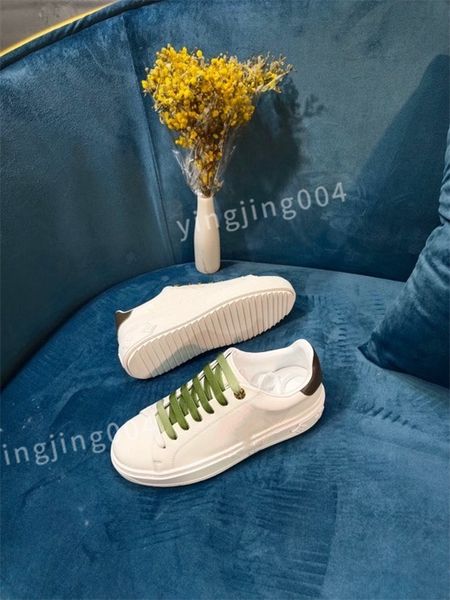 

luxurys fashion couple high-quality leather lace-up casual shoes classic men's sports women's vulcanized flat size 35-41, Black