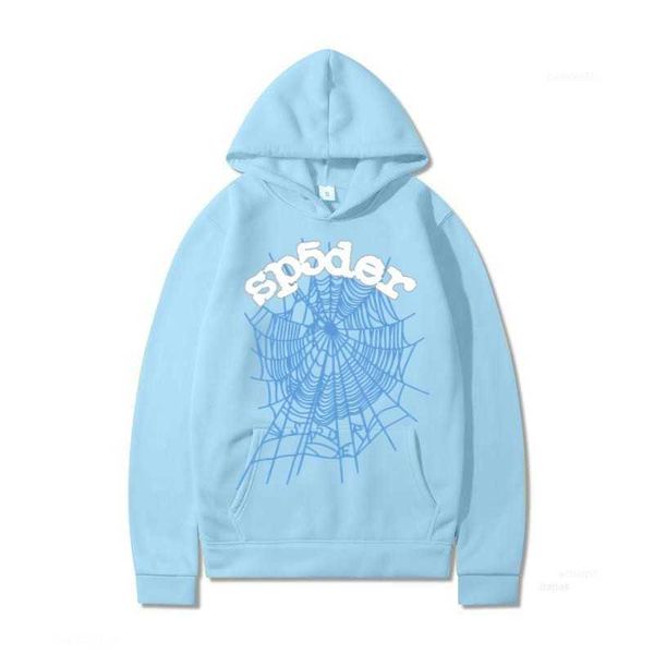 

men's hoodies sweatshirts 2023 sky blue sp5der hoodie men women 1 1 hip hop young thug spider hoodie world wide 555555 sweatshirts loos, Black
