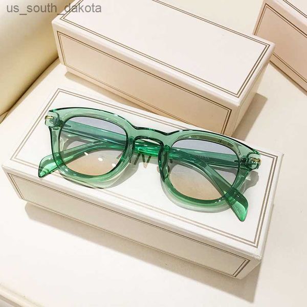 

fashion green round sunglasses women 2021 brand designer gradient oval circle frame men sun glasses shades eyewear female oculos l230523, White;black