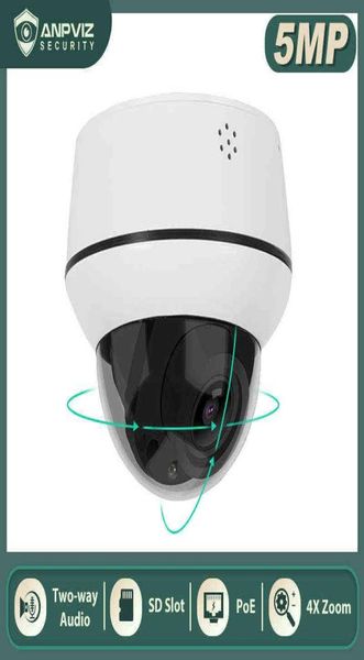 

anpviz poe ptz ip dome camera 5mp outdoor 4x optical zoom security cam twoway audio ip66 ir 30m h265 h09014081705