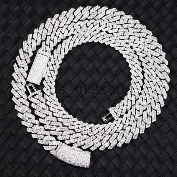 

pendant necklaces yu ying pass diamond test 814mm wide gra moissanite diamond silver cuban link chain for mens hip hop necklace j230612