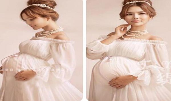

new royal style white maternity lace dress pregnant pography props pregnancy maternity po shoot long dress nightdress8130331